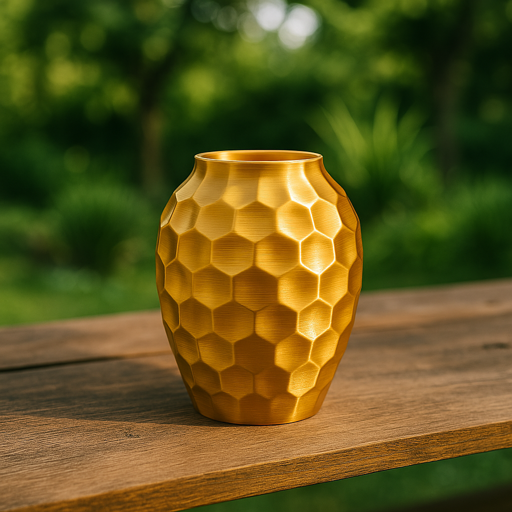 Honeycomb Harmony 3D Printed Vase