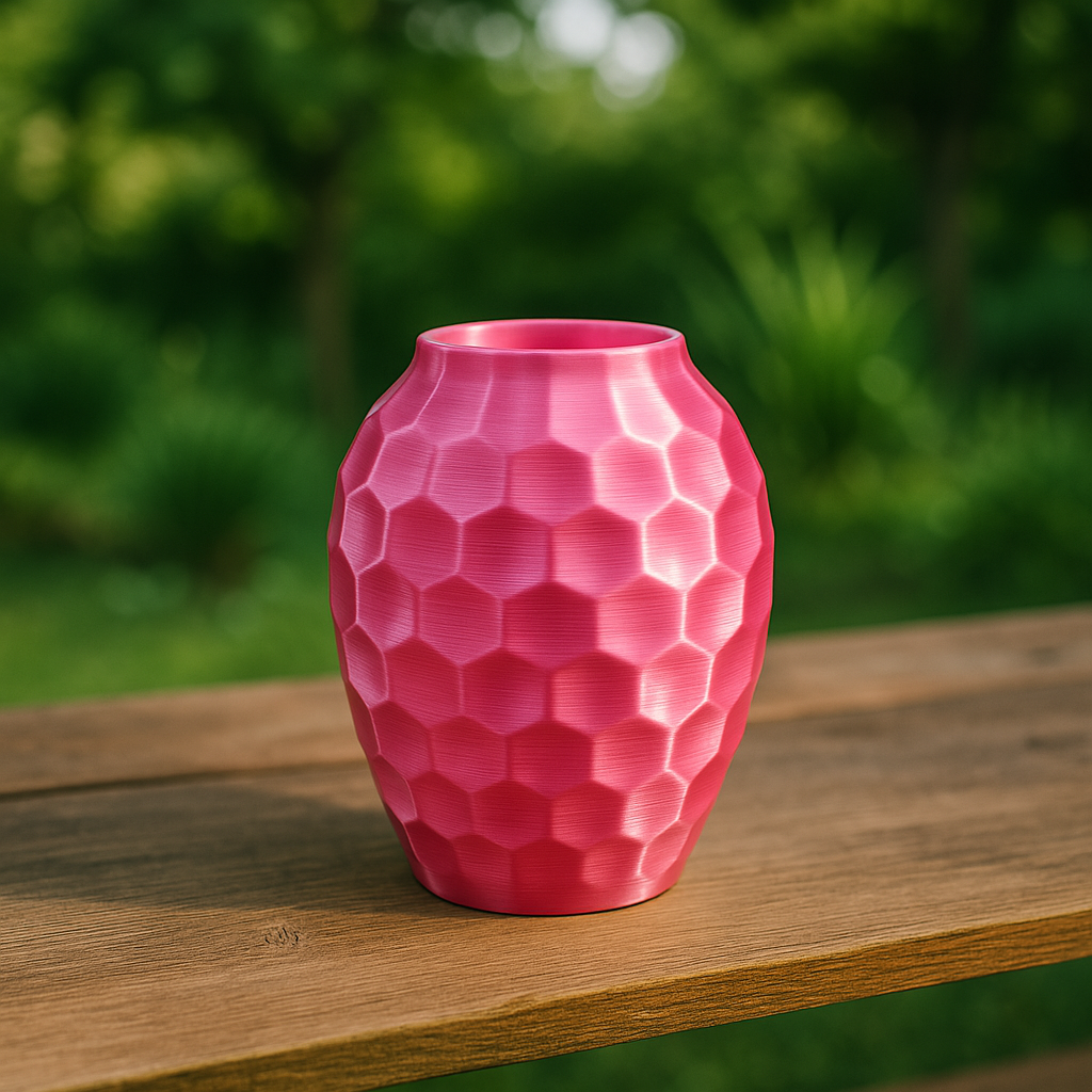 Honeycomb Harmony 3D Printed Vase