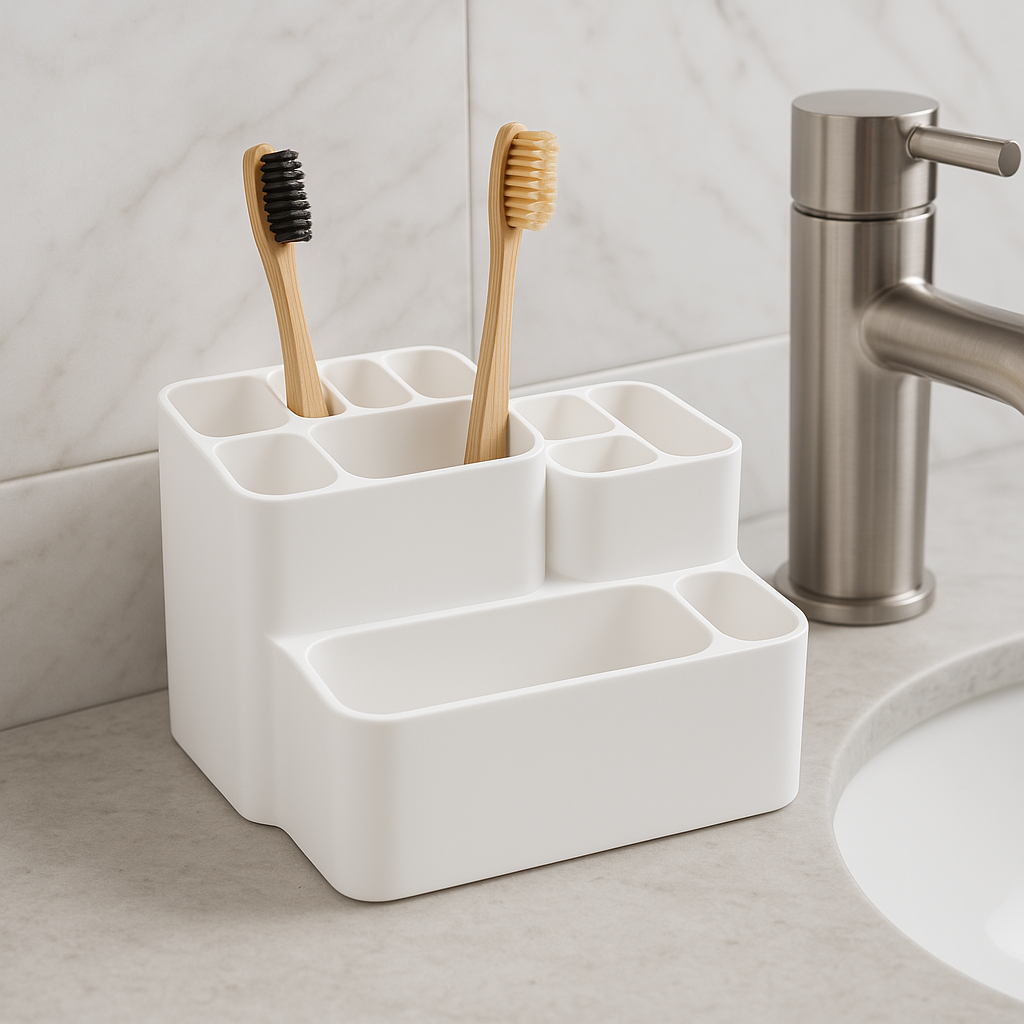 Minimalist 3D Printed Bathroom Organizer