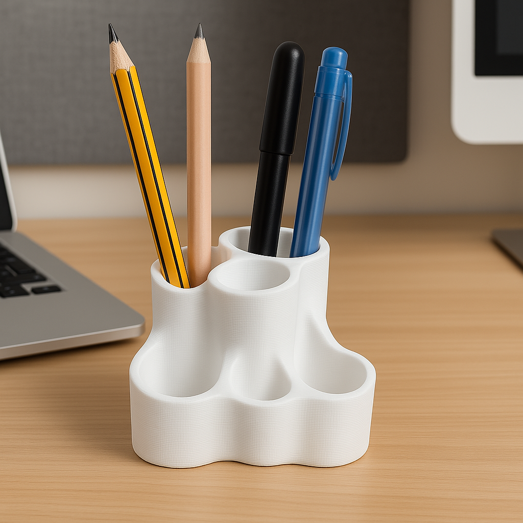 Flow Curve 3D Printed Desk Organizer