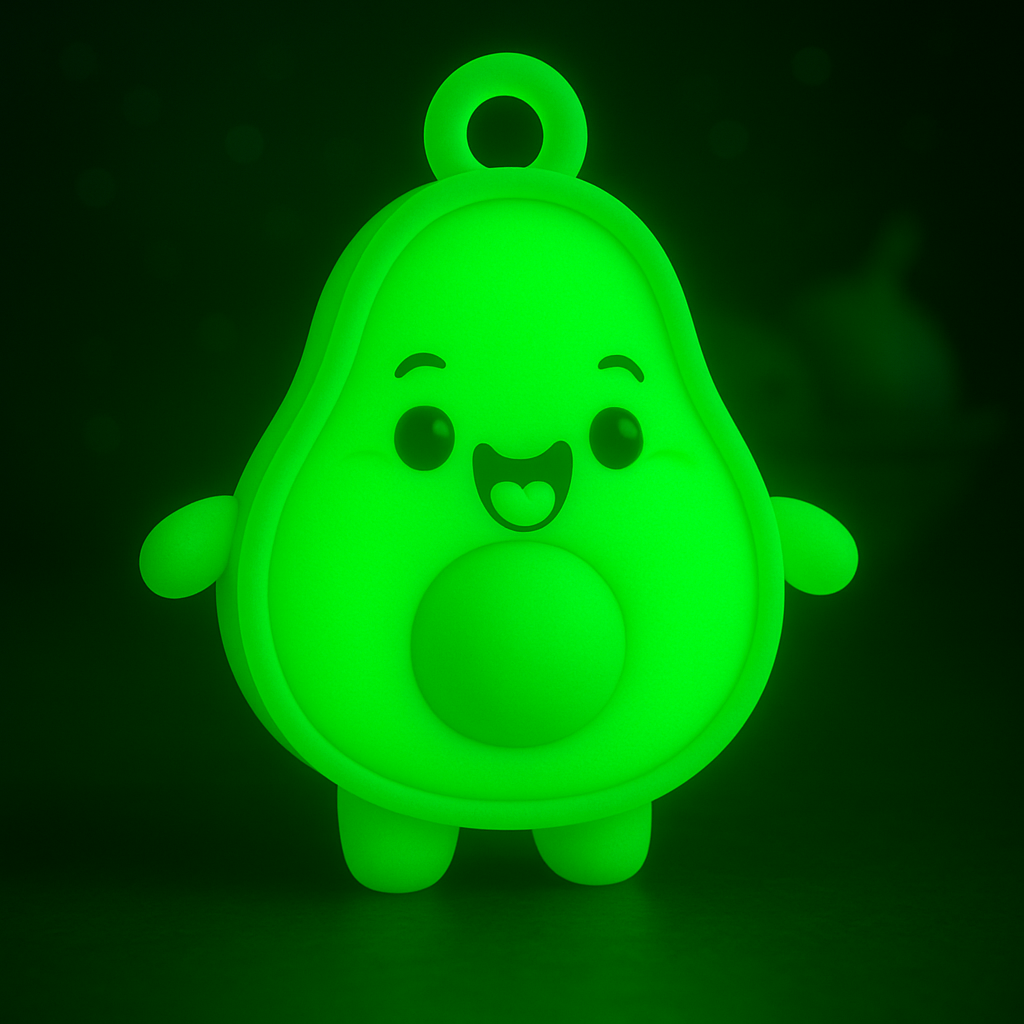 Glowcado Buddy – Light-Up Avocado Keychain with a Happy Twist