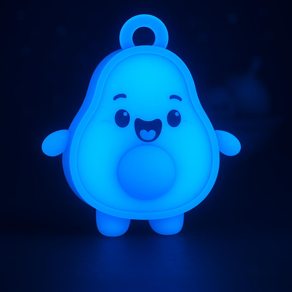 Glowcado Buddy – Light-Up Avocado Keychain with a Happy Twist