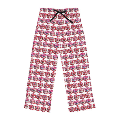 Women's Pajama Pants - Cute Anime Valentine Cubes