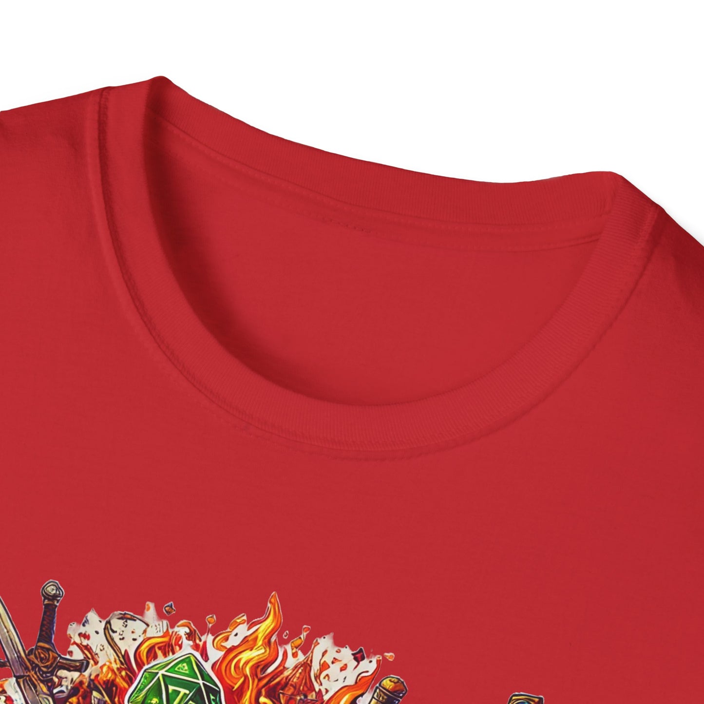 Fantasy-Themed Soft style T-Shirt with Colorful Cube Design