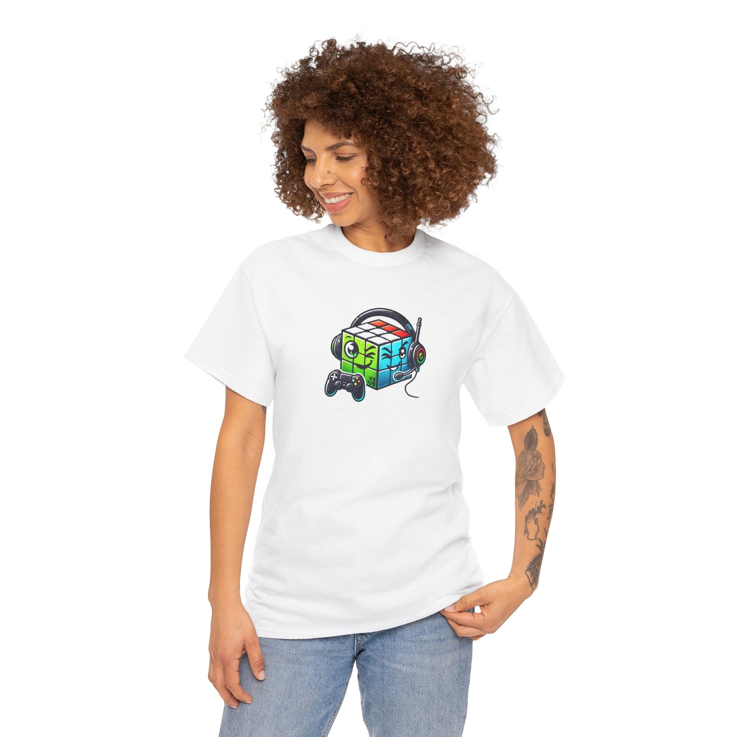 Gaming Vibes Heavy Cotton Tee - Perfect for Gamers & Tech Lovers