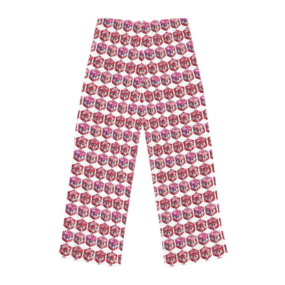 Women's Pajama Pants - Cute Anime Valentine Cubes