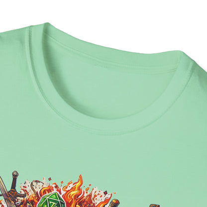 Fantasy-Themed Soft style T-Shirt with Colorful Cube Design