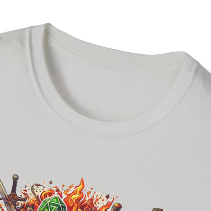 Fantasy-Themed Soft style T-Shirt with Colorful Cube Design