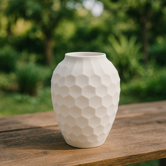 Honeycomb Harmony 3D Printed Vase