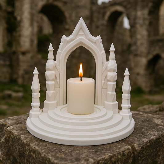 Sacred Spire Candle Holder – 3D Printed Gothic Sanctuary