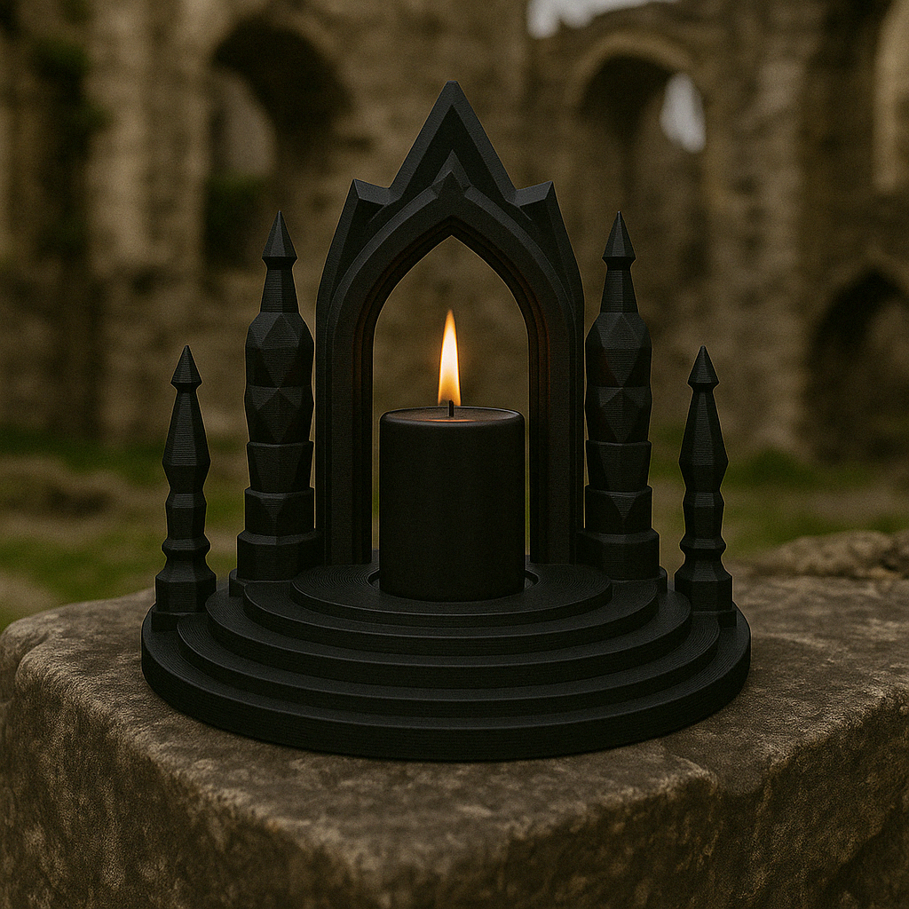 Sacred Spire Candle Holder – 3D Printed Gothic Sanctuary