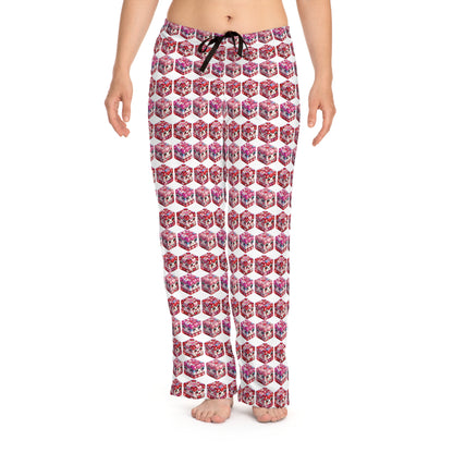 Women's Pajama Pants - Cute Anime Valentine Cubes