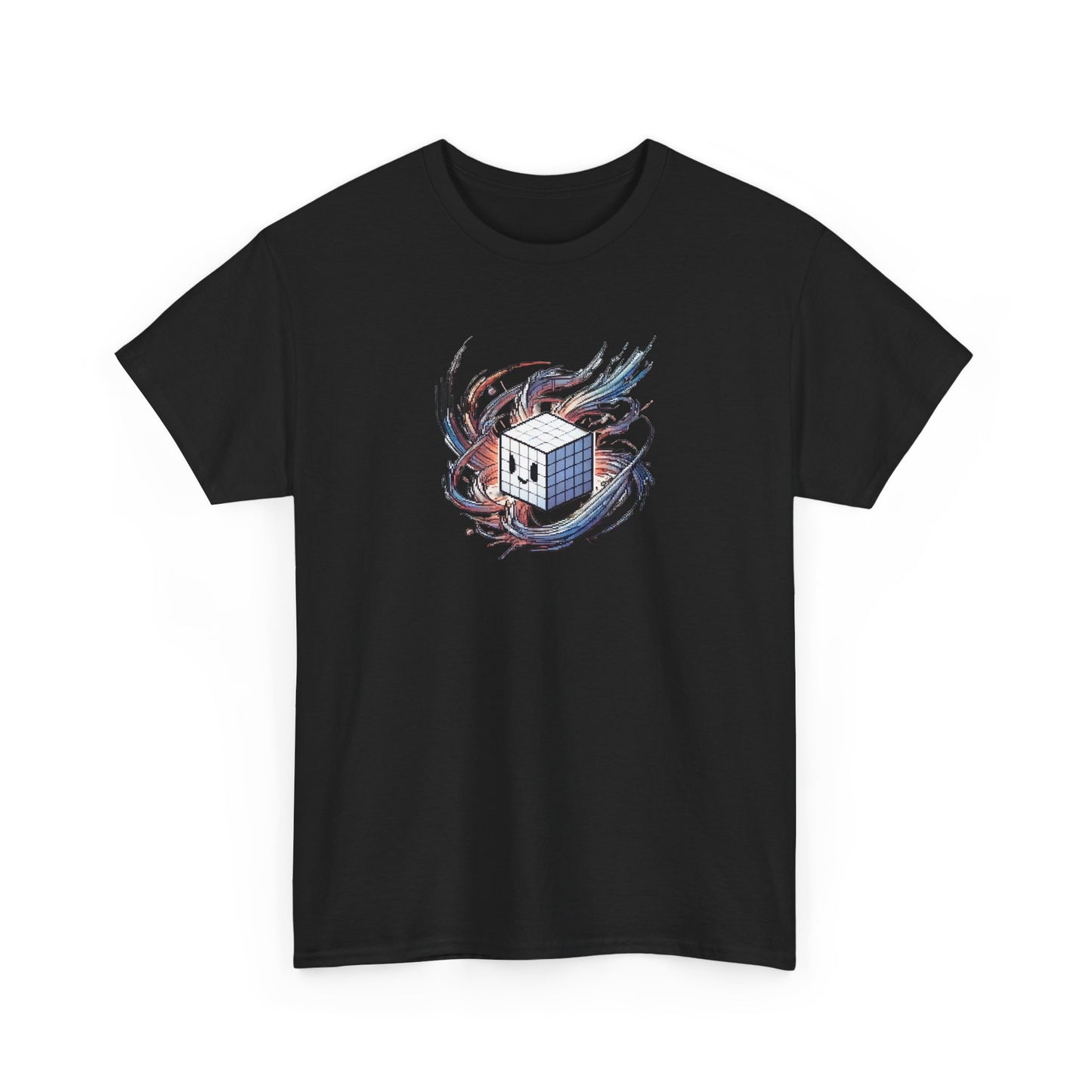 Creative Cube Heavy Cotton Tee - Artistic Graphic T-Shirt